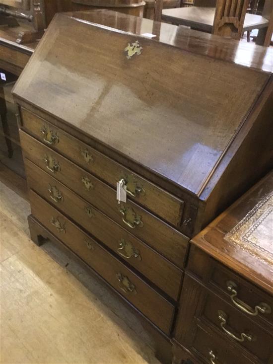 George III mahogany bureau